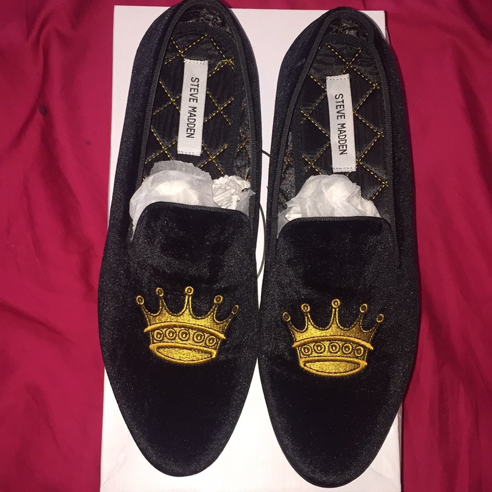 Brand New, Steven Madden Gold Crown Loafers